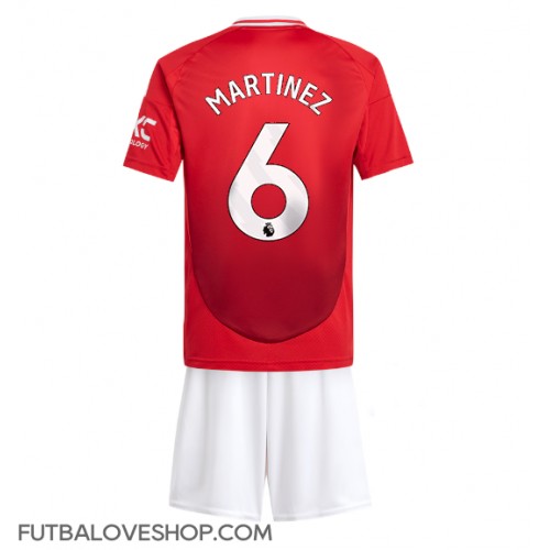 Dres Manchester United Lisandro Martinez #6 Domáci pre deti 2024-25 Krátky Rukáv (+ trenírky)